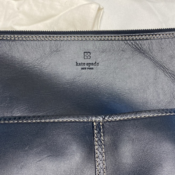 super deal KATE SPADE black LEATHER purse EXCELLENT CONDITION with dust bag - Picture 3 of 12